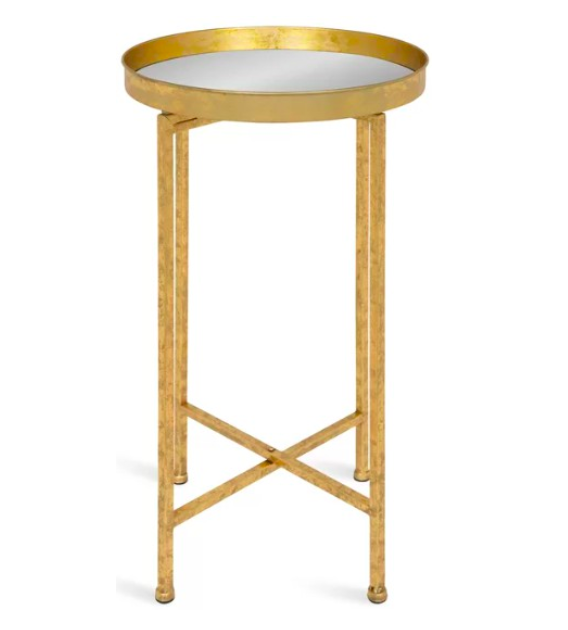 brass skinny drink table
