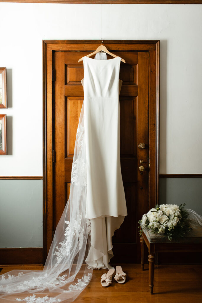 elegant wedding dress for an outdoor ceremony in Upstate New York 