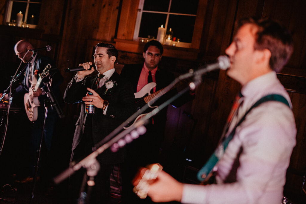 live band at a wedding reception in upstate new york