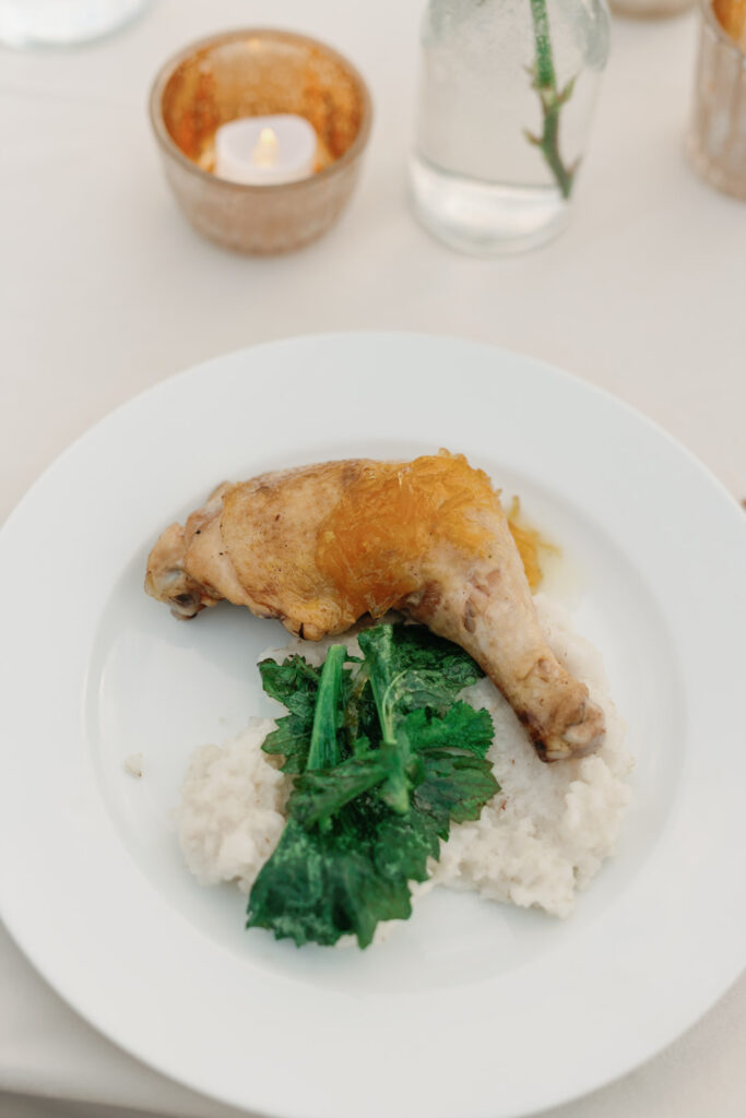 pan roasted chicken with carolina hold rice grits 